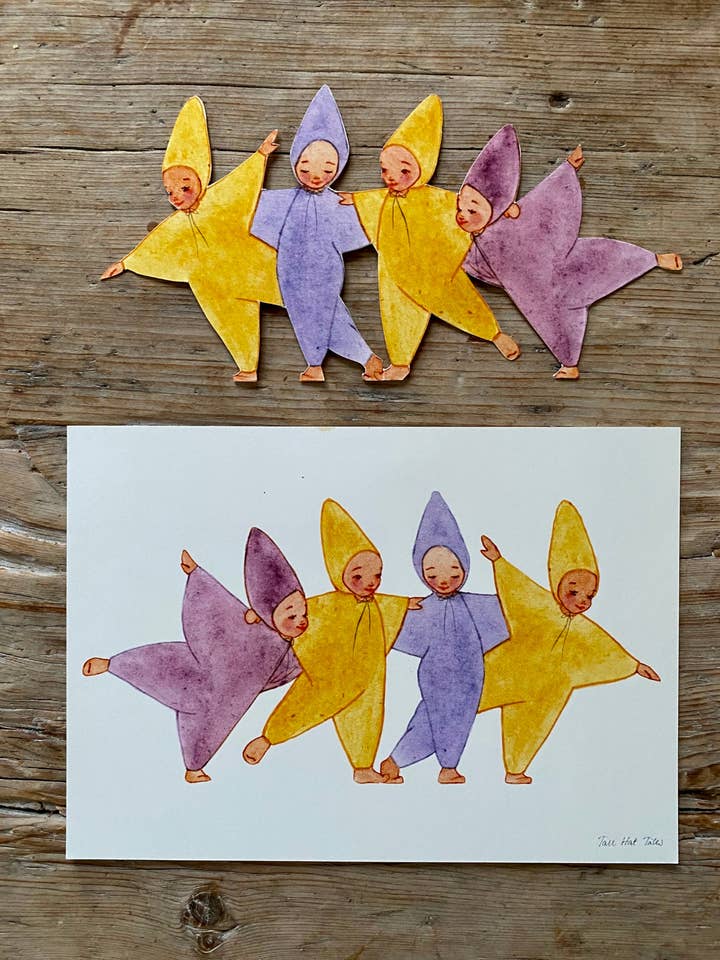 Blandede stjernebørn papirudklip for wholesale by Tall Hat Tales