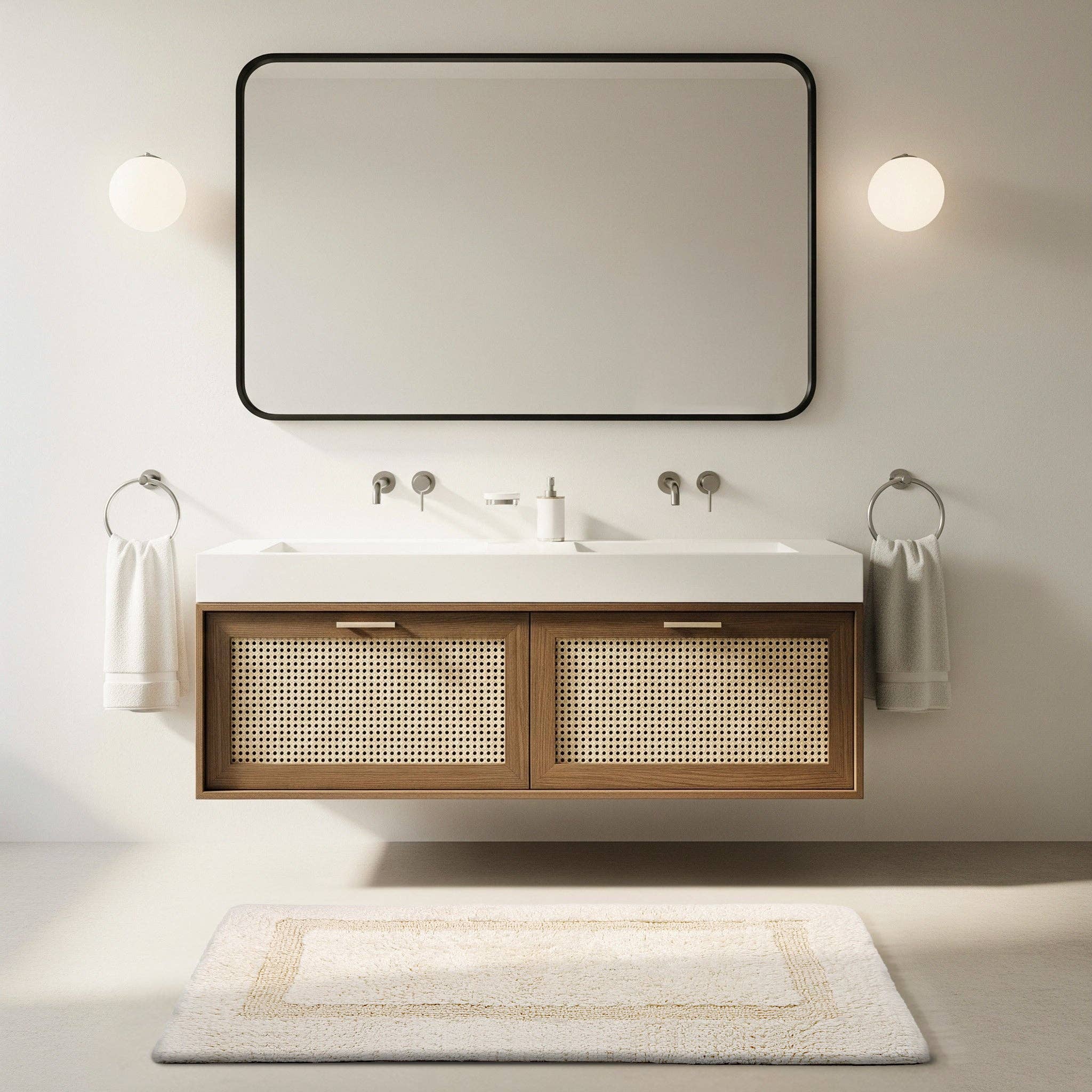 Delara - Wholesale Bath Mat - Organic Cotton Reversible Bath Mat – 3000 GSM21