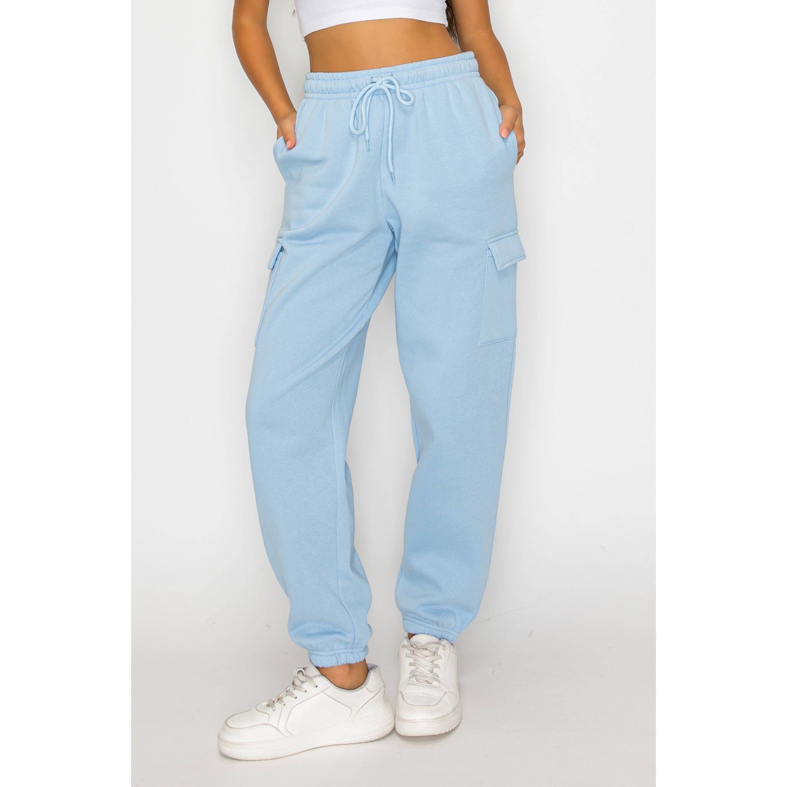 Timeless - Wholesale Athletic Sweatpants/Joggers - Women's - Cargo Fleece Relaxed Sweatpants19