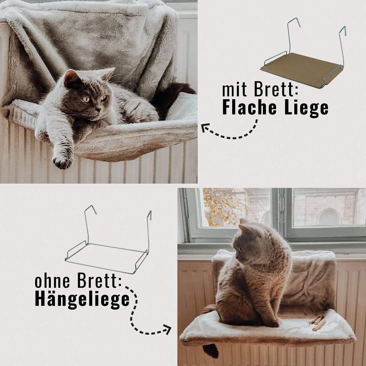 ne&no - Wholesale Pet Bed - Cat - ne&no® Cozy Radiator Bed for Cats - adjustable1