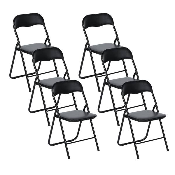 39F Inc. - Wholesale Folding Chair - Black Portable Metal Folding Chair with Vinyl Seat and Back2