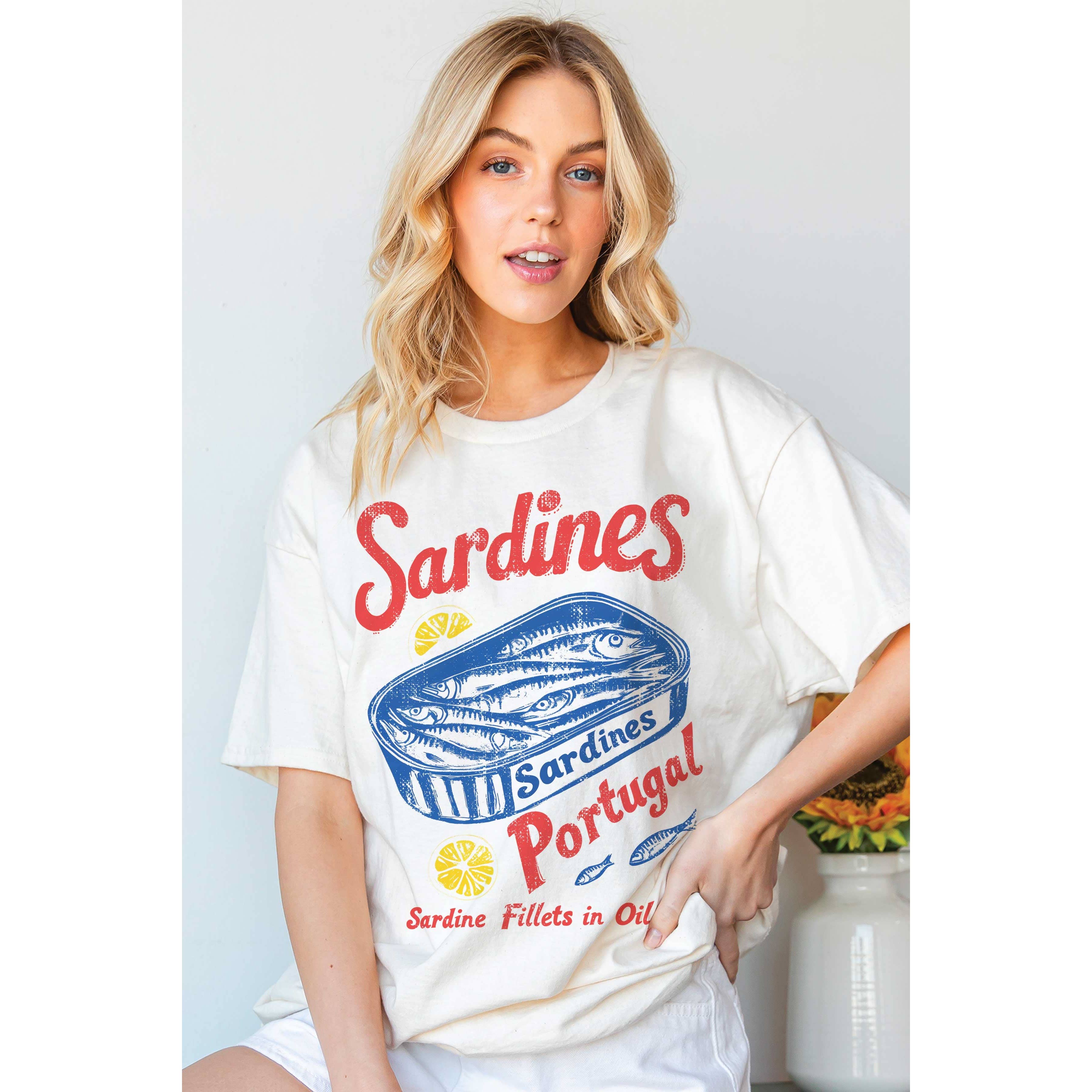 BLUME & CO. - Wholesale T-Shirt (Graphic) - Women's - SARDINES PORTUGAL Oversized Graphic Tee2