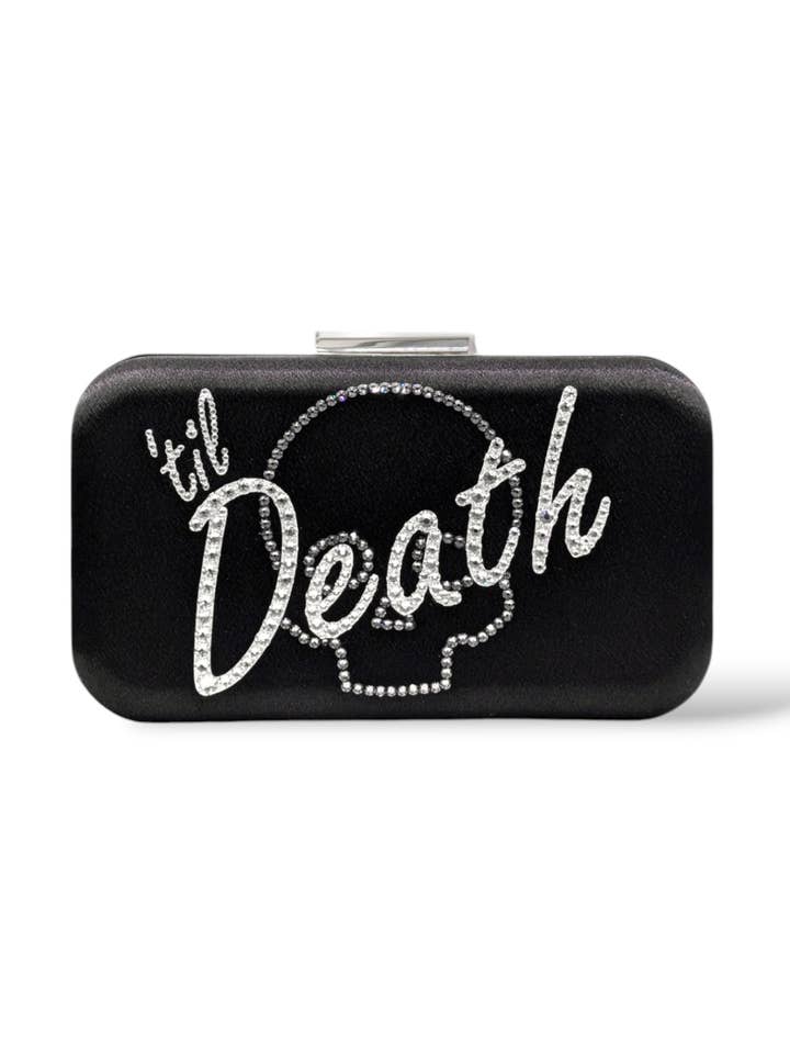Raven "Til Death" Crystal Clutch for wholesale by Ariel Taub