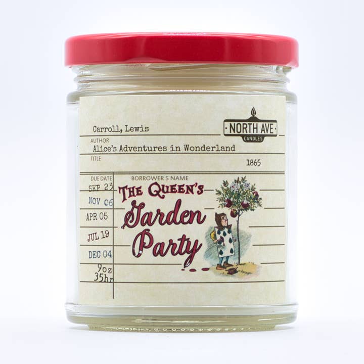 Book Candle / Queen of Hearts / Alice in Wonderland for wholesale by North Ave Candles