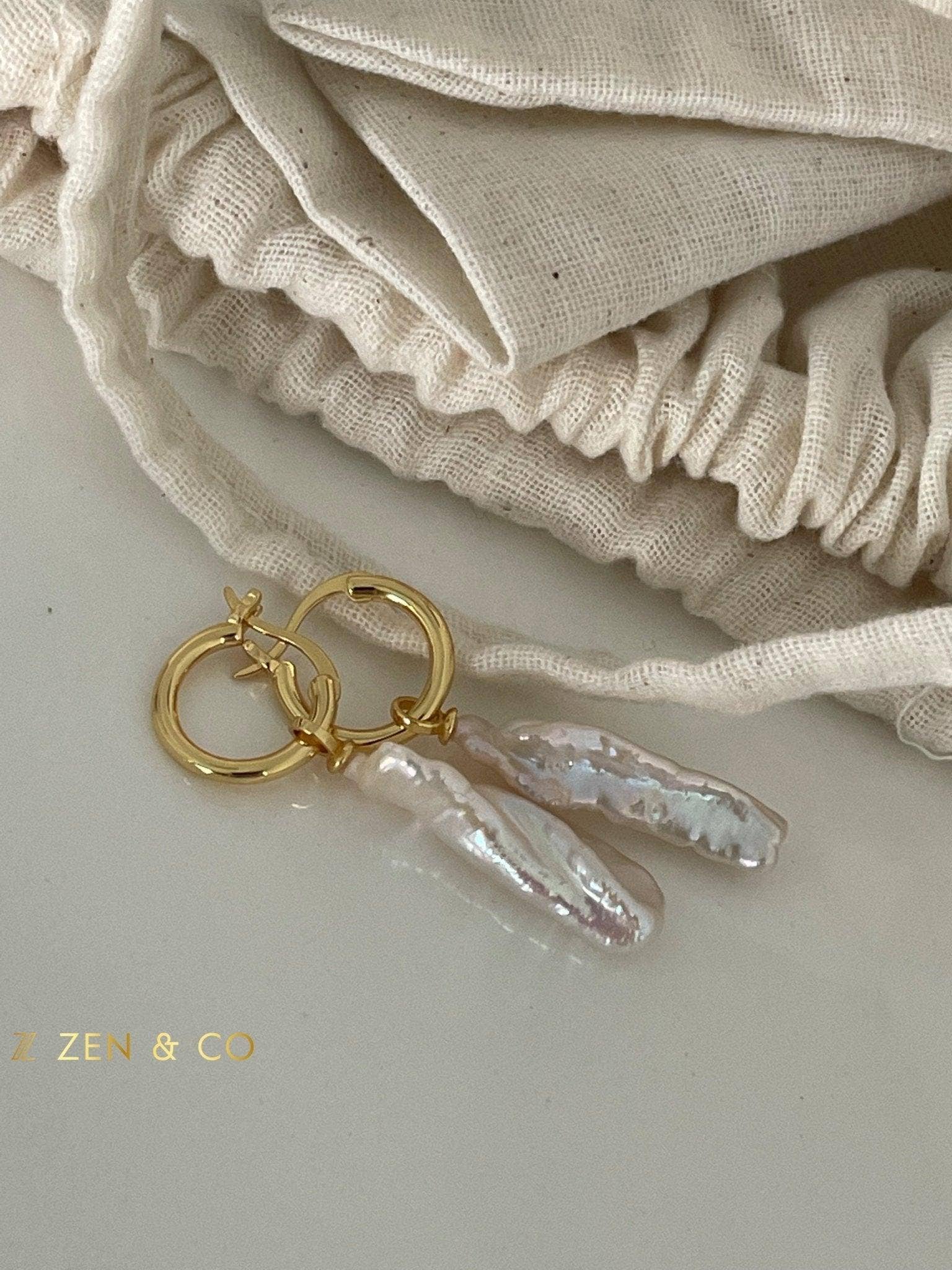 ZEN&CO Studio - Wholesale Dangle Earrings - HANNI Keshi Pearl drop earrings5