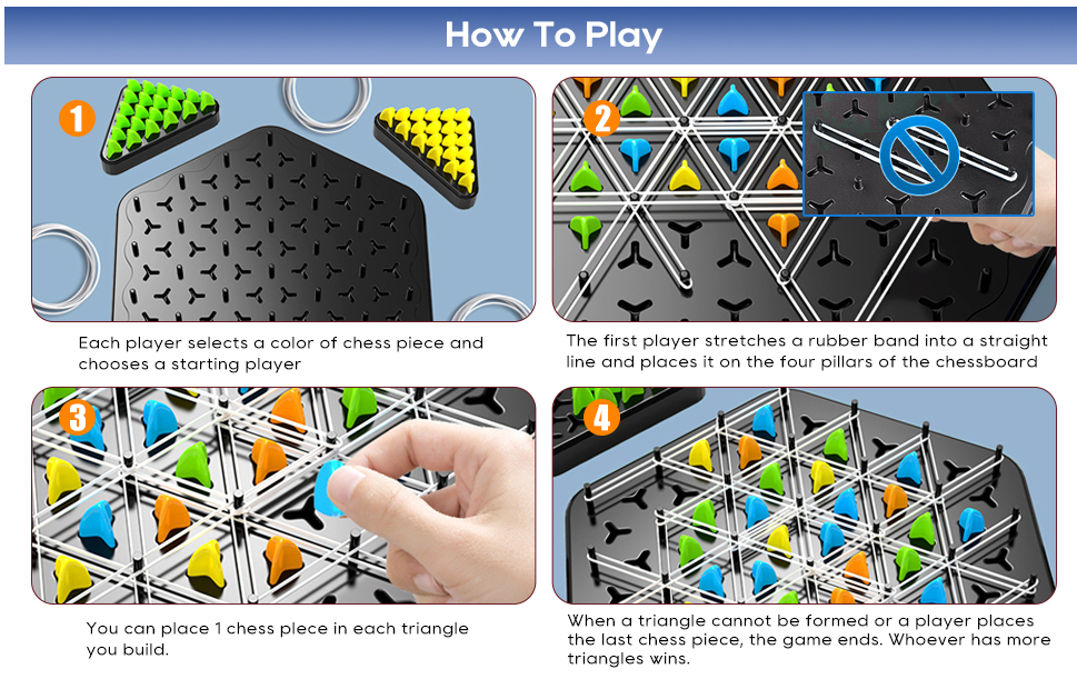 Texas Toy Distribution – wholesale Board game – Triggle Chain Triangle Chess 2 to 4 Players Strategy Game1