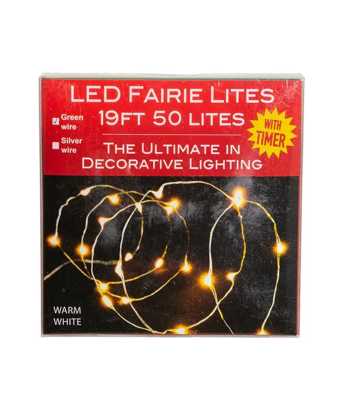 Kurt S. Adler, Inc. - Wholesale String Lights - 50-Light Battery-Operated Warm White LED Fairy Lights1