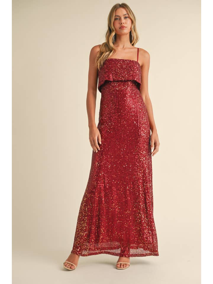Klesis - Wholesale Dress - Women's - ID8750 SEQUIN TUBE MAXI DRESS