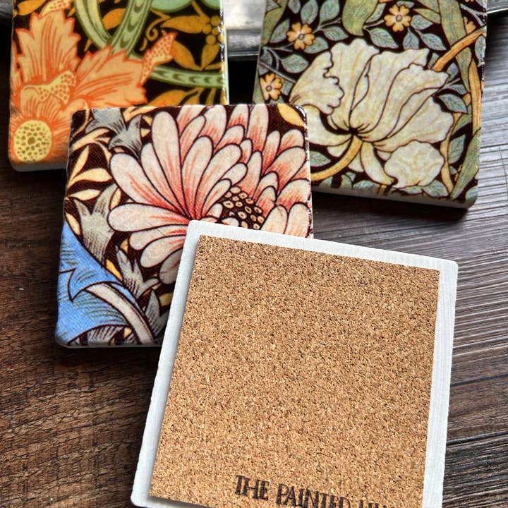 The Painted Lily - Wholesale Coasters - Peachy, Peachy stone coasters - case of 41