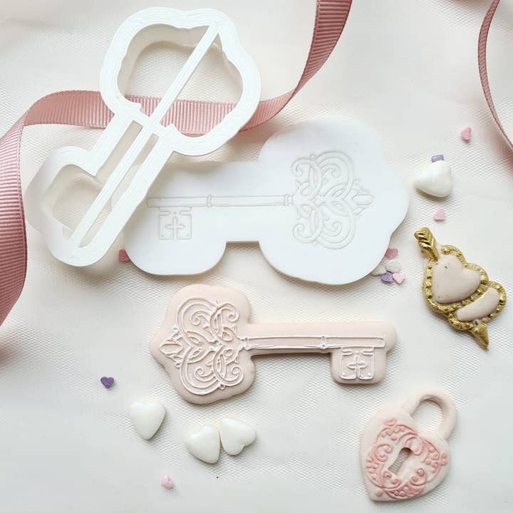 Key Cookie Biscuit POPup Stamp and Cutter for wholesale by Cut Bake Stamp