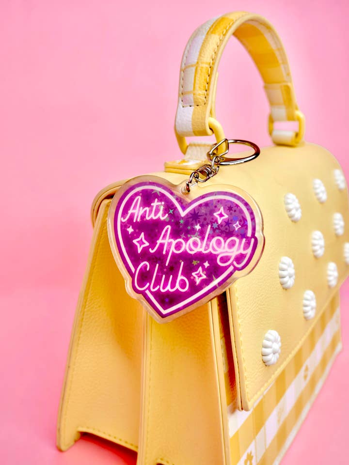 Anit-Apology Club Bag Charm/Keychains for wholesale by Unicorn Crafts