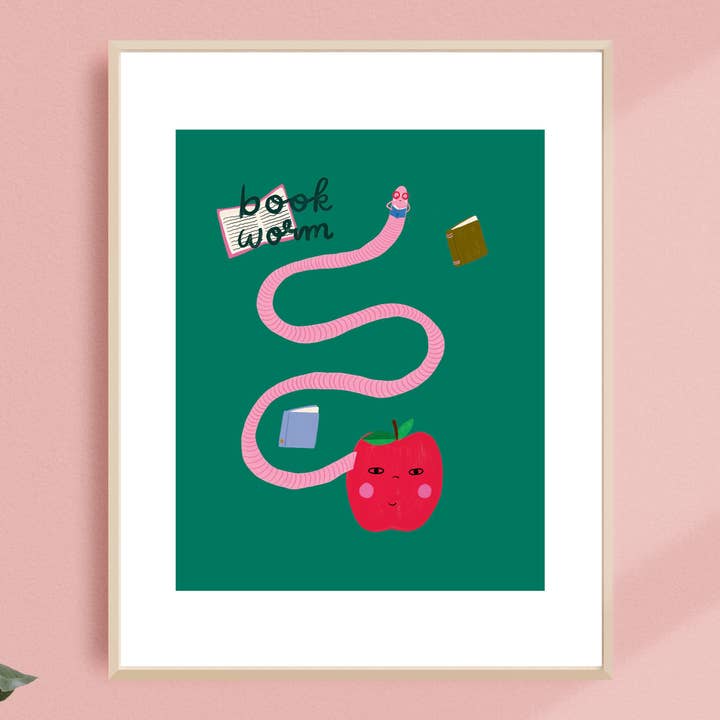 Stampa d'Arte per l'Asilo "Bookworm" per la vendita all'ingrosso da parte di Black Lab Studio