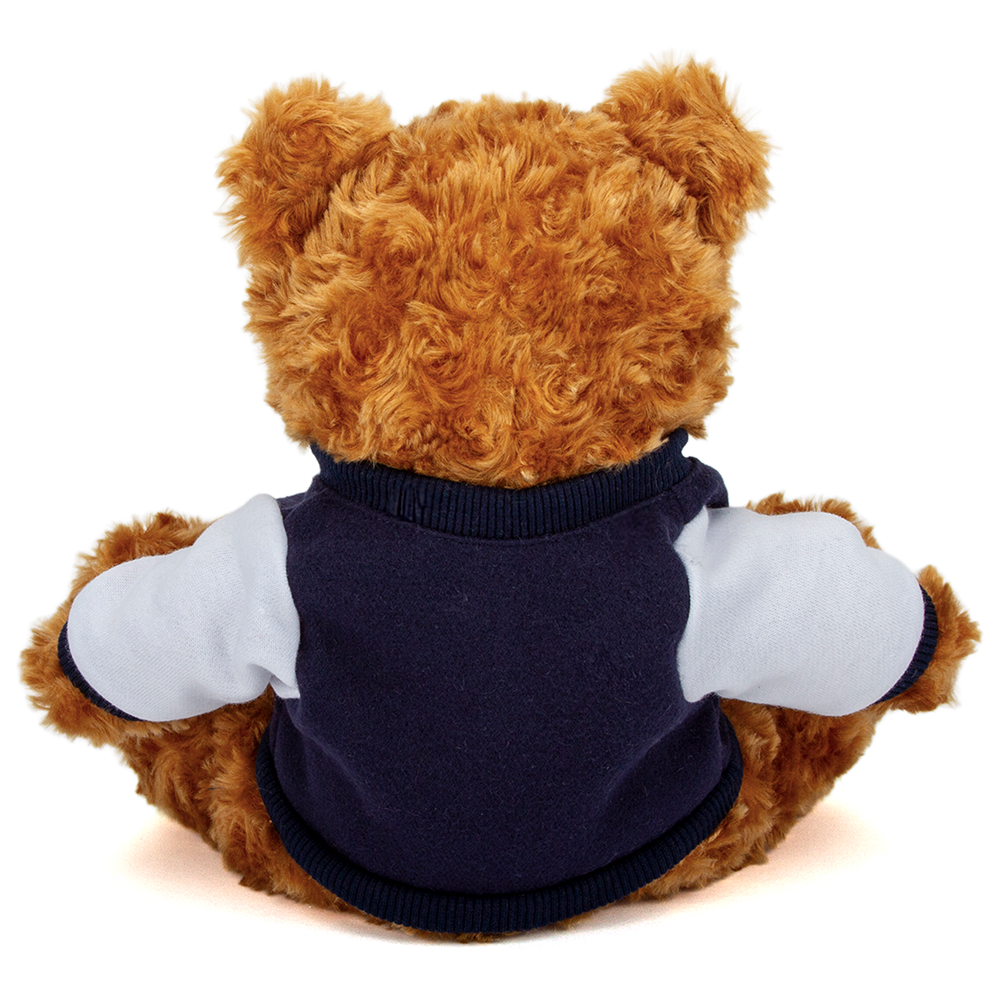 Plushland - Wholesale Stuffed/Plush Toy - Kids & Baby - 11" Customizable Mocha Bear Plush with Custom Varsity Jacket8