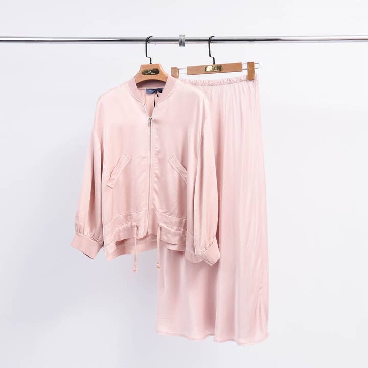 Cecile Wang – wholesale Kjol - Dam – Satin midikjol med flytande passform DB8206110