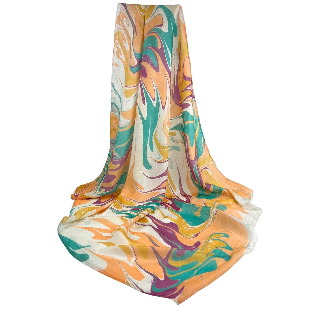 Humble Hilo - Vendita all'ingrosso Sciarpa - Donna - Sciarpa in seta Humble Hilo Marble Swirls9