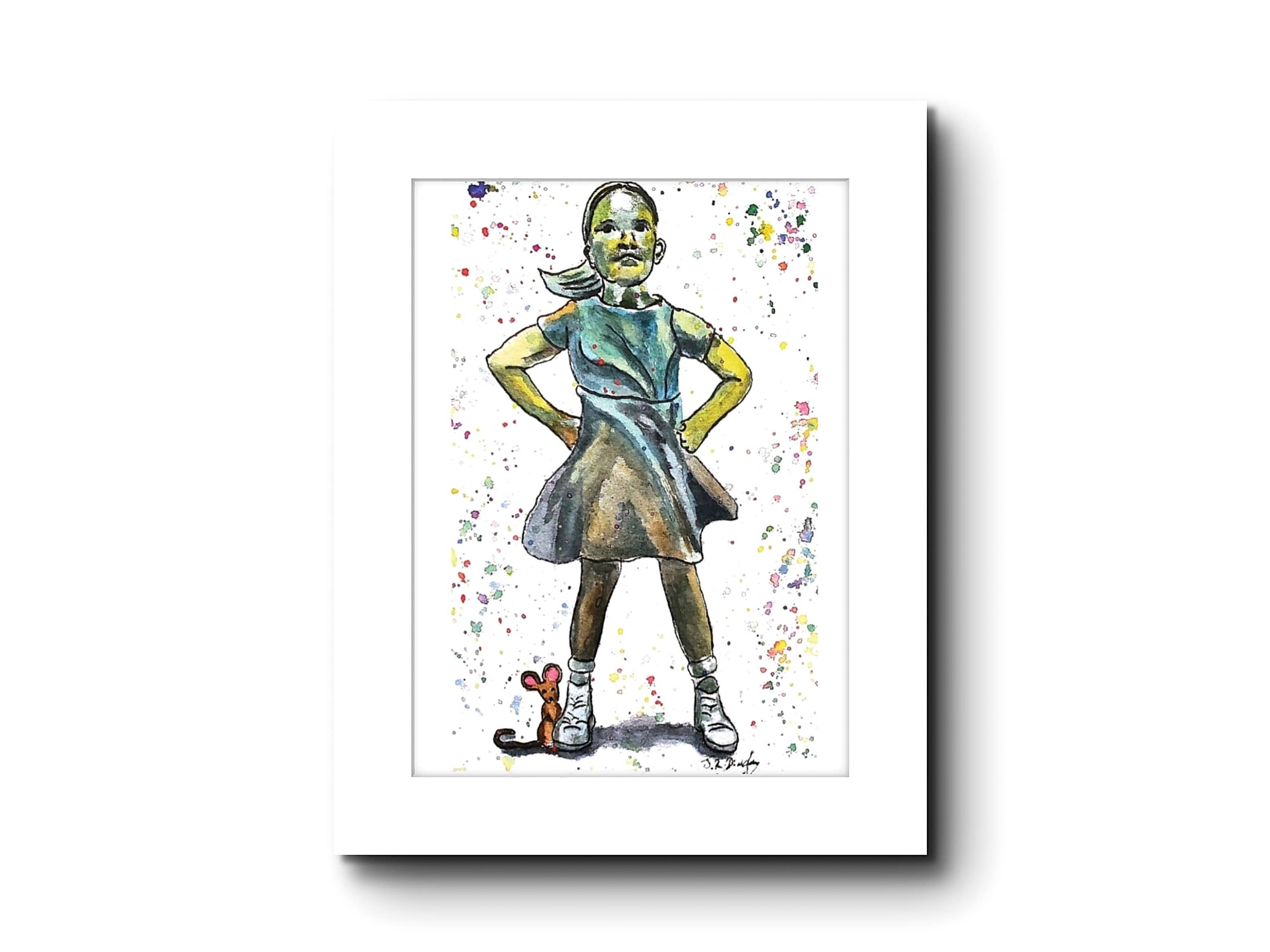 Johnnerdraws - Wholesale Art Print - "The Fearless Girl"-ART Print-HAND PAINTED