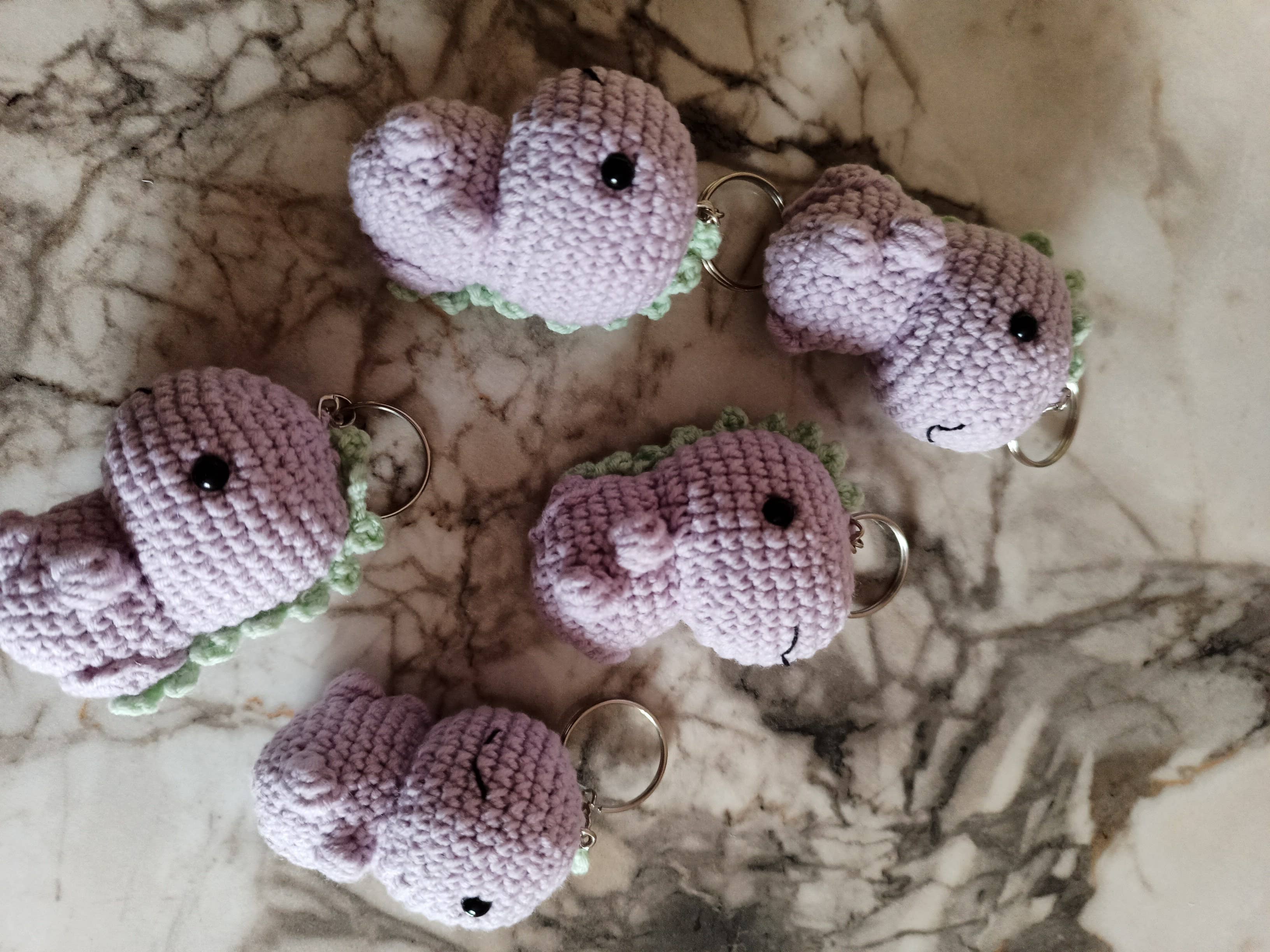 KLABELGIFT – wholesale Keychain – Women's – Handmade Crochet Dinosaur Keychain – Cute & Unique Gift1