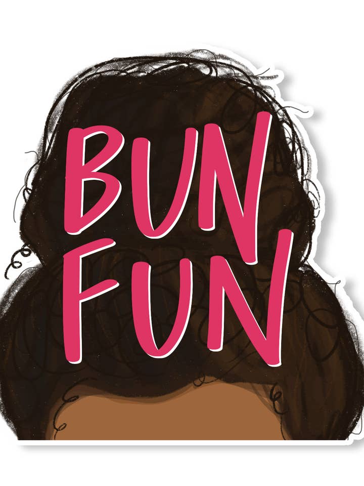 Bun Fun Natural Vinyl Sticker for wholesale by Announce Divinely