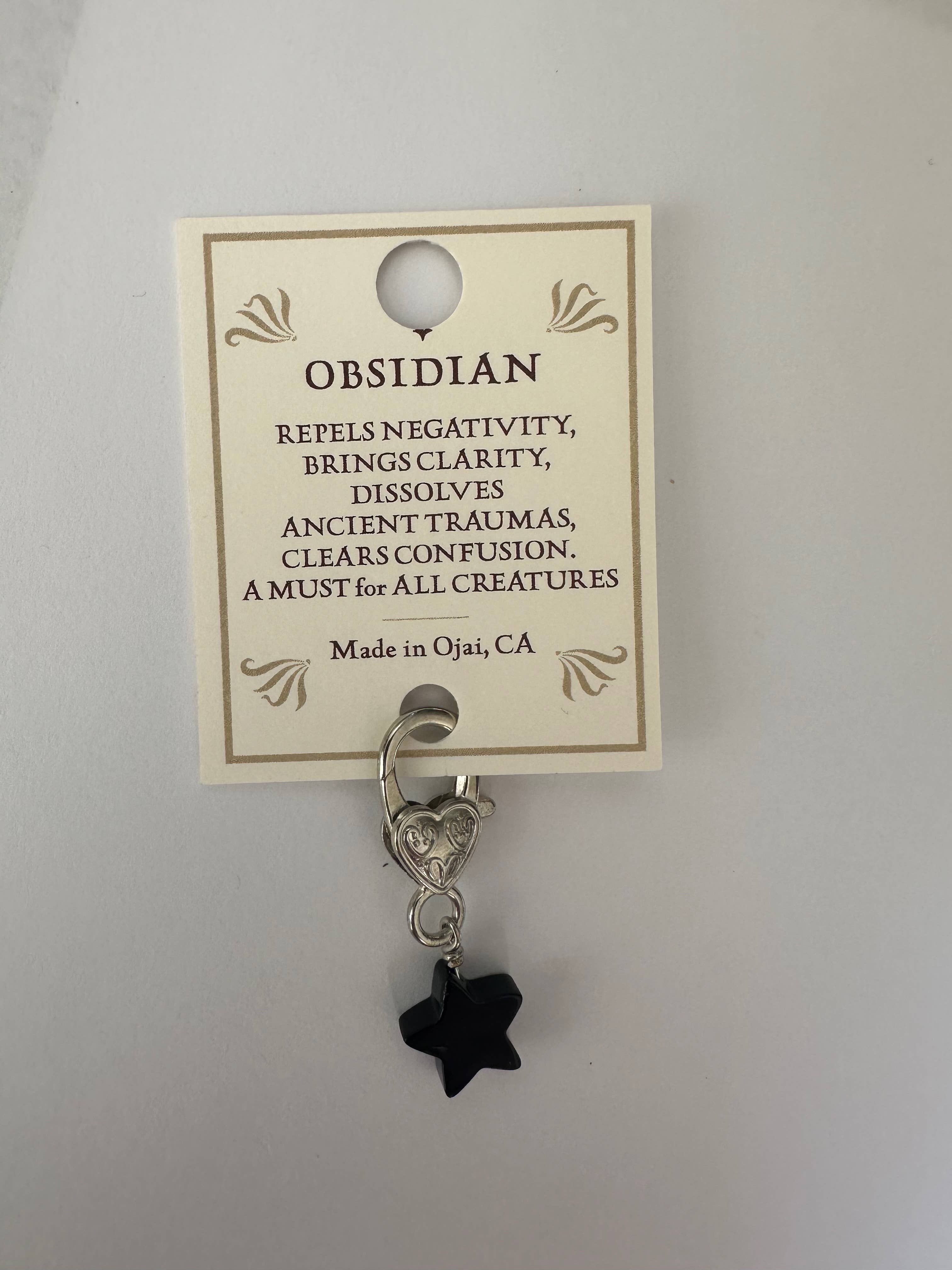 Crystal Pet Love – wholesale Pet collar charm – Cat/dog – Black Obsidian Star Crystal Pet Pendant Halloween Love3