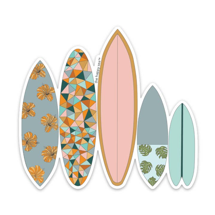 The Happy Sea - Wholesale Sticker - 4" Tropic Surfboards Vinyl Sticker0