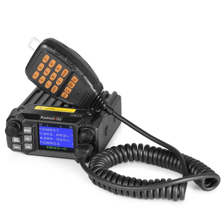 Radioddity - Wholesale Small/Handheld Appliance - Radioddity DB25-G GMRS Mobile Radio | 25W | Quad Watch | UHF VHF Scanning | Repeater Capable