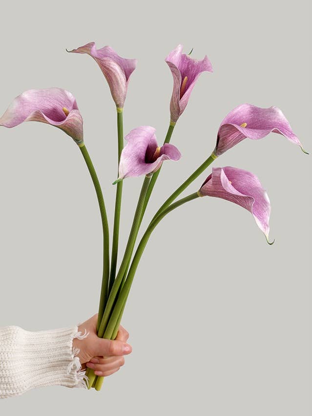 ACNITE(We cover U.S. import duties) - Vendita all'ingrosso Fiori finti - Giglio calla artificiale effetto reale per decorazione casa e fiori decorativi10