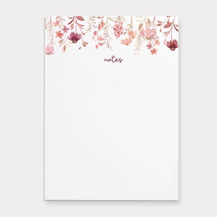 Paper and Clips Co. - Vente Blocs-notes - Bloc-notes avec notes florales en forme de fleurs sauvages | 4,25 x 5,5 pouces0