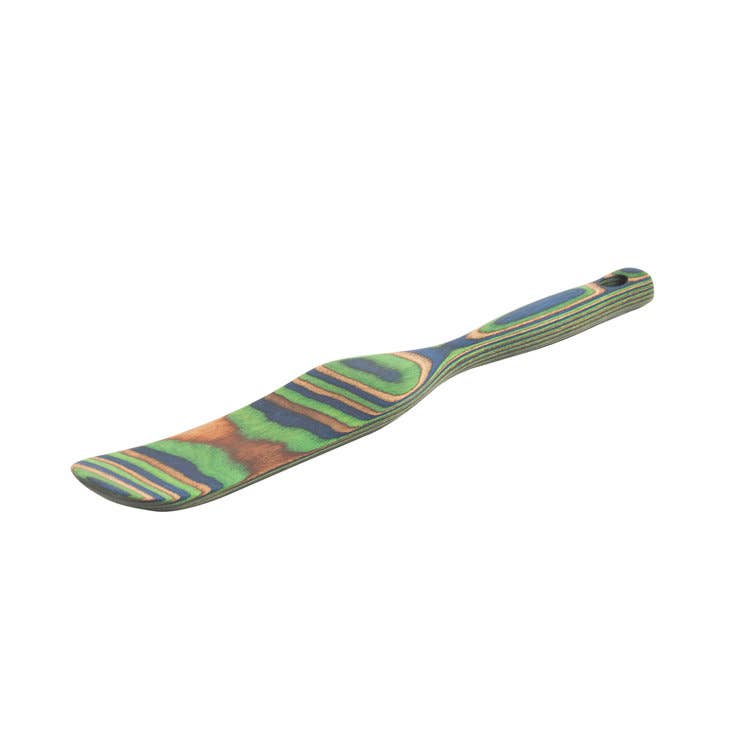 Island Bamboo - Wholesale Spatula/Turner - 11" Peacock Pakka Spurtle