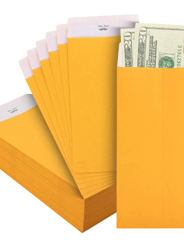 Money Envelopes for Cash, 100 Pack, 6.5" x 3.5", Red Cash Envelopes, 100 Envelopes Money Saving Challenge, Money Saving Envelopes, Small Envelopes for Money Envelopes for Cash Budgeting for wholesale by Mr. Pen