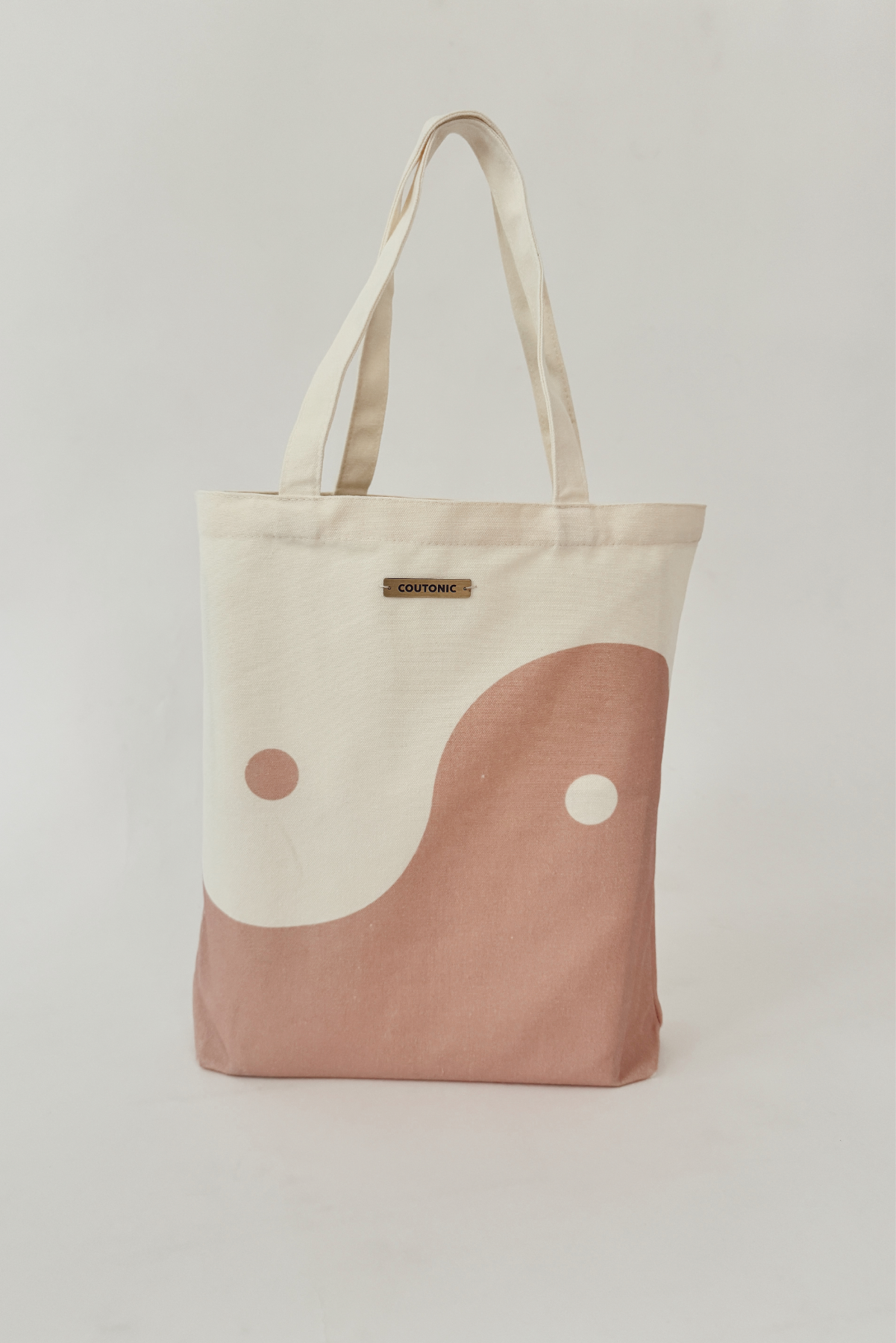 COUTONIC - Wholesale Tote Bag - Women's - Organic Cotton Seashell Pink Yin Yang Tote 2.05