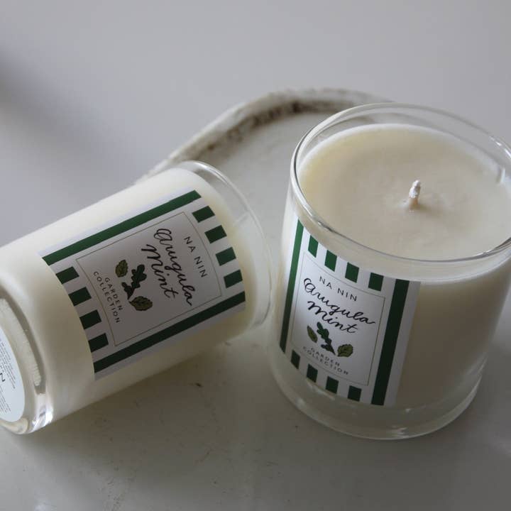 Na Nin - Wholesale Jar/Filled Candle - Arugula Mint Candle / Available in 5oz & 8oz1