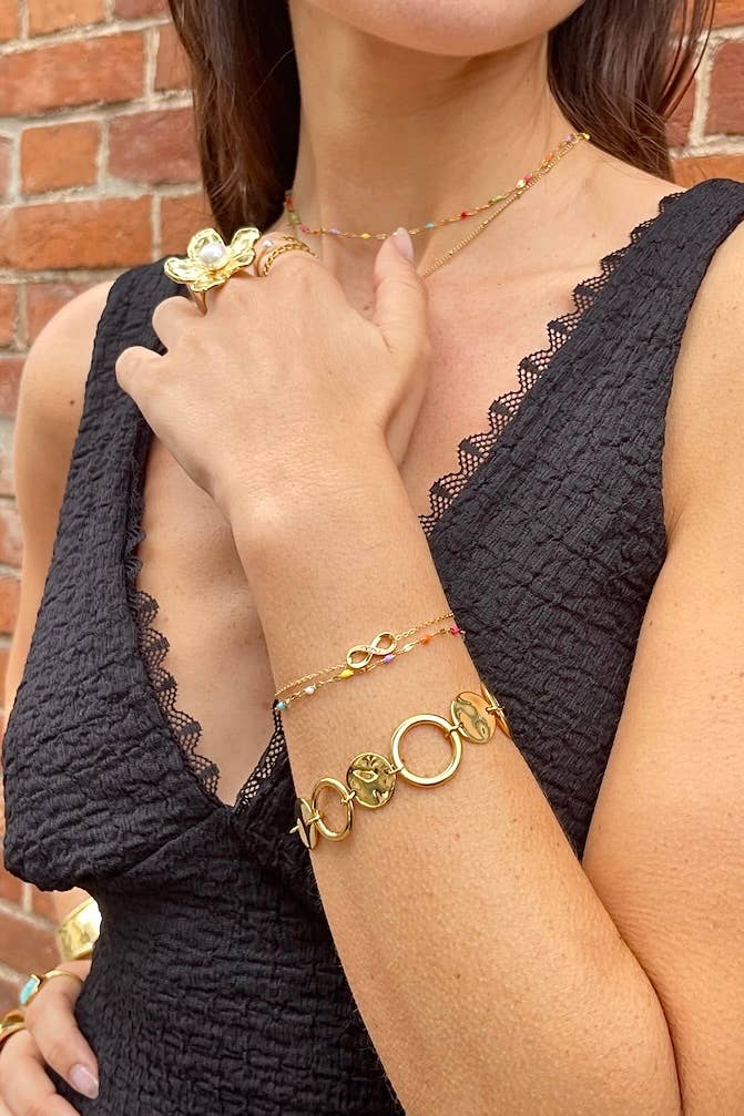 Gold Stainless steel bracelet 324RX39 for wholesale on Faire2