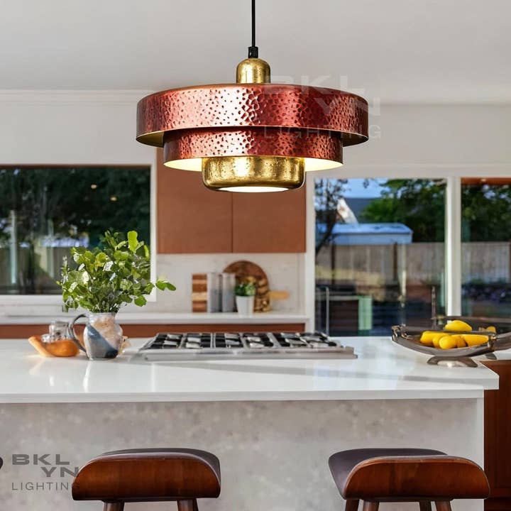 Handgjord hamrad kopparpendel kupoltaklampa för wholesale av NOMAD&FASHION
