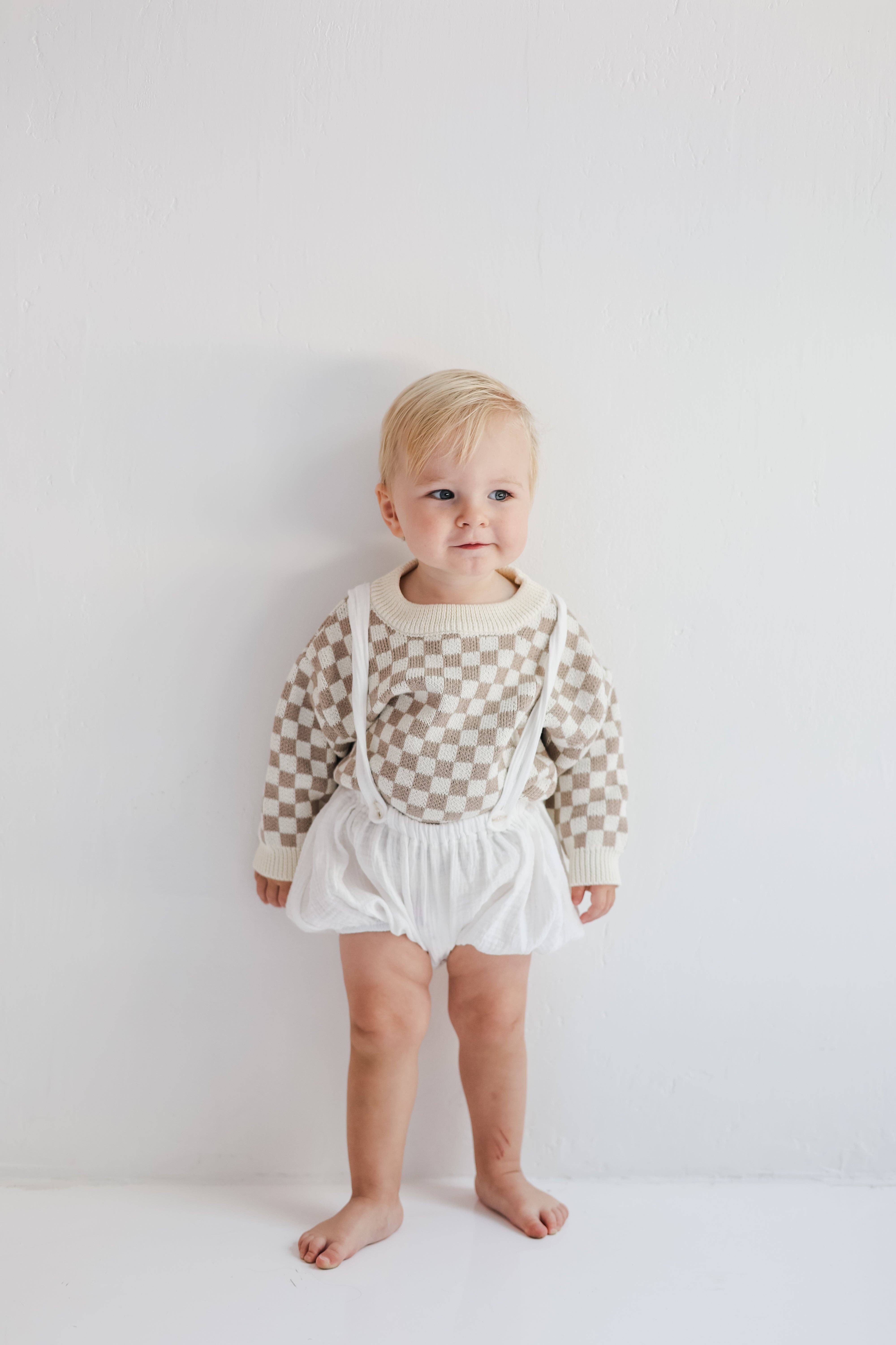 Celebrate Your Tribe - Wholesale Knit Sweater - Kids - Checker Knit Sweater4