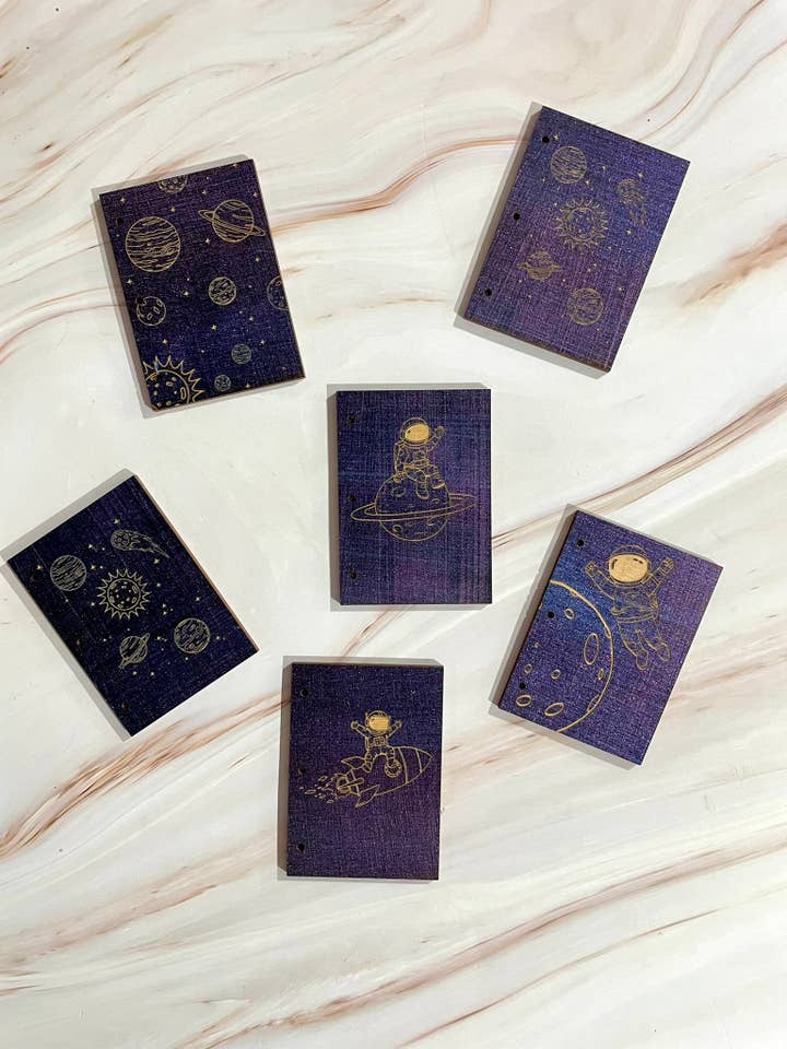 Micro Space Journals for wholesale by Elm Rose Designs