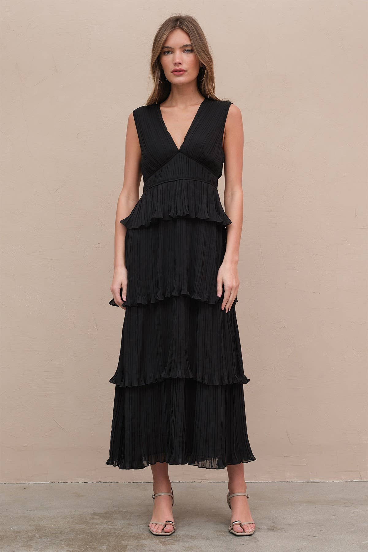 RAISONNEL - Vente Robe – femme - Robe à volants plissée - RD10069