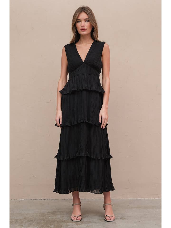 RAISONNEL - Vente Robe – femme - Robe à volants plissée - RD10069