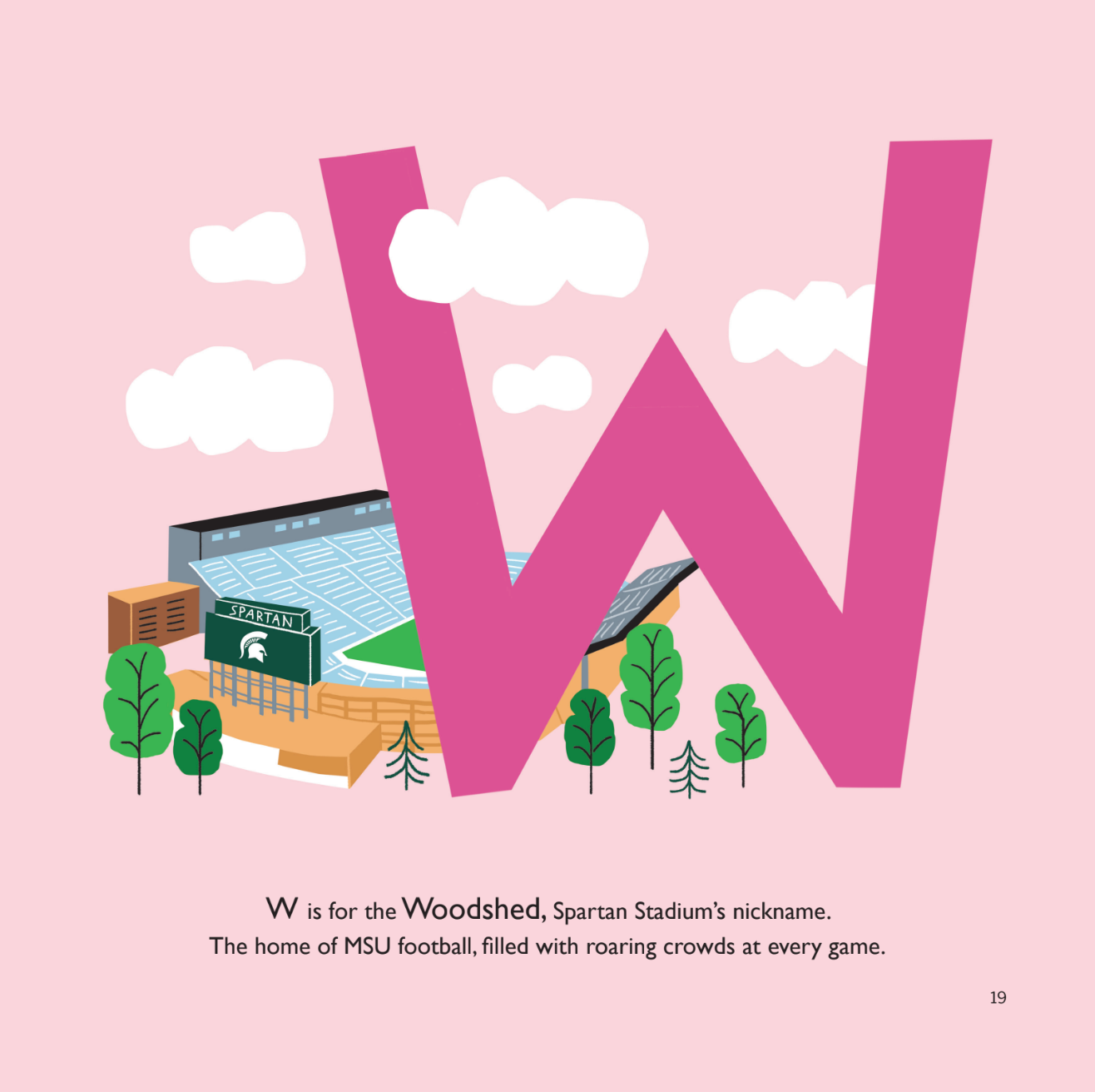 Collegiate ABCs - Wholesale Preschool Book (3-5) - Michigan State University A to Z - Officially Licensed5