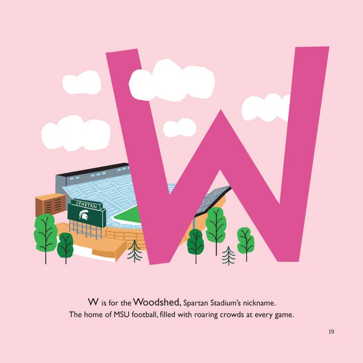 Collegiate ABCs - Wholesale Preschool Book (3-5) - Michigan State University A to Z - Officially Licensed5