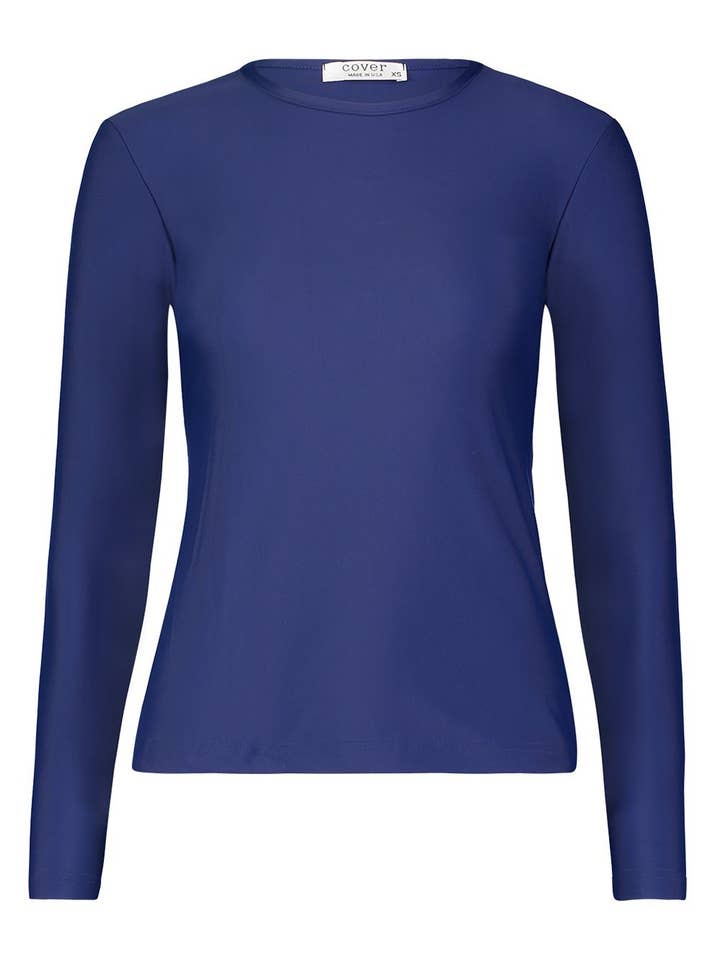 Navy Long-Sleeved Swim T-Shirt for wholesale on Faire0