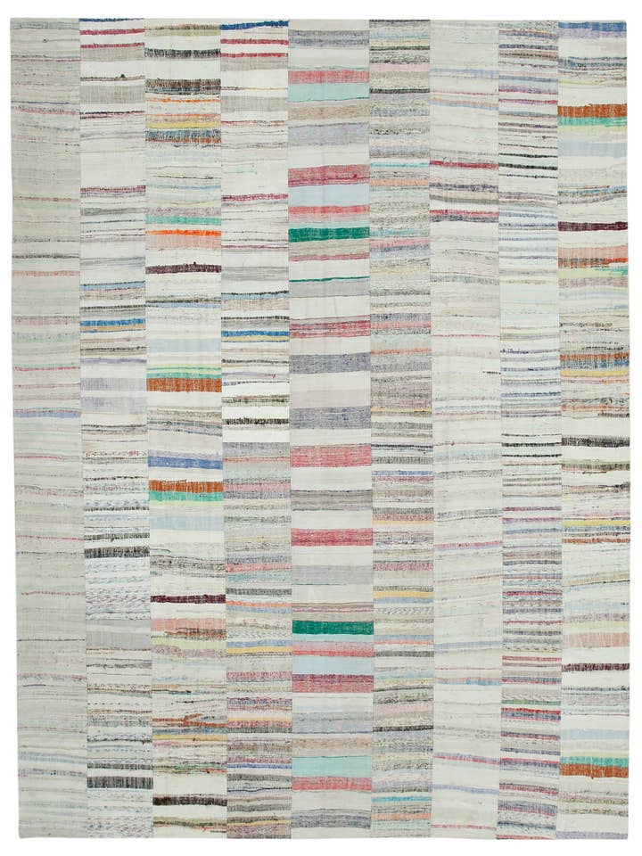 10x13 Beige Kilim Patchwork Matta - 36940 för wholesale av RUG N CARPET