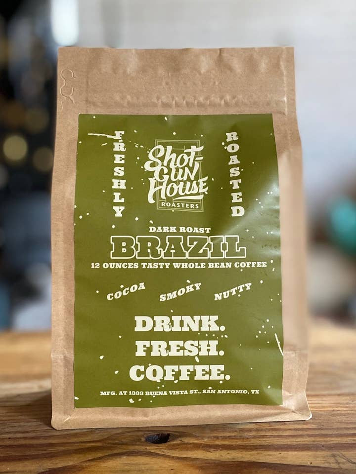 Freshly Roasted Coffee - Brazil Dark Roast for wholesale by Shotgun House Roasters