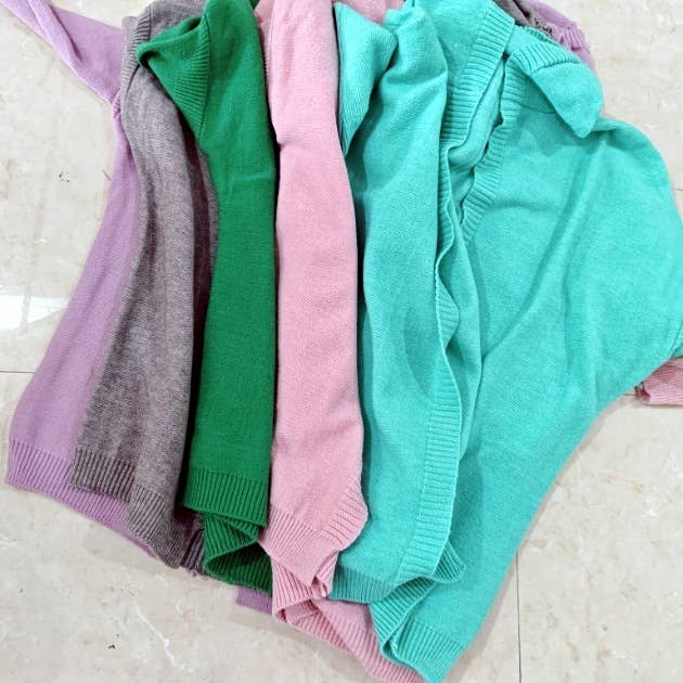 Rosa Clothing - Wholesale Cardigan - Women's - Plain exposed seam Hooded knit long cardigan coat23