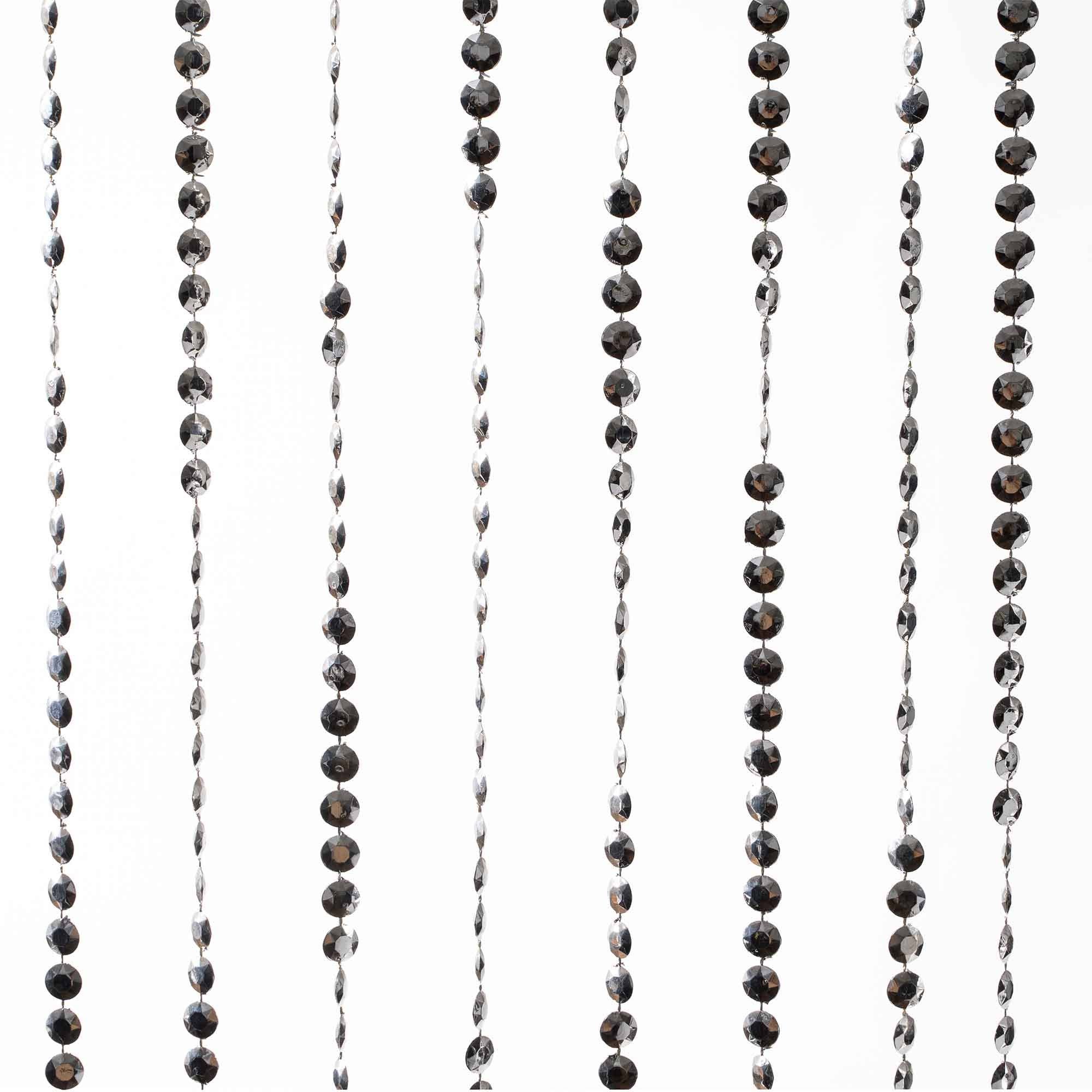 Argent Rideau perlé en cristal 35,5 « x 71" - argent en vente sur Faire2