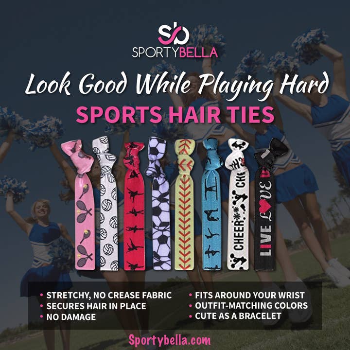 Sportybella - Wholesale Hair Tie - Lacrosse Hair Ties - Orange