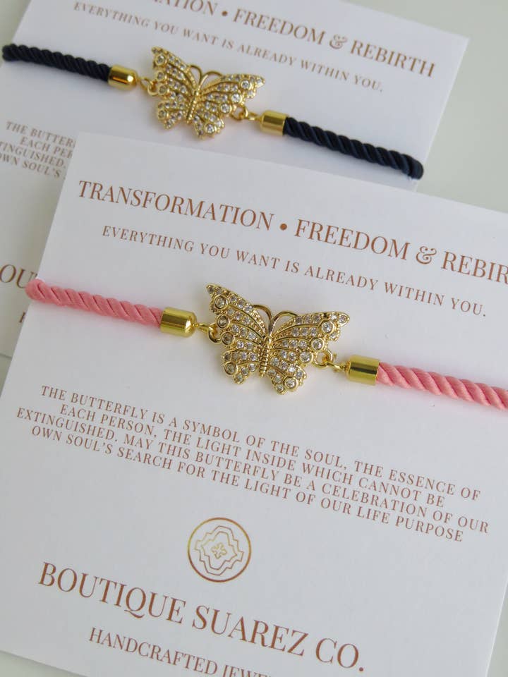 Spiritual Transformation - Butterfly Bracelet - Transformation • Freedom • Rebirth for wholesale by Boutique Suarez Co.