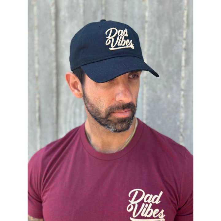 Dadbod Apparel - Wholesale Baseball Cap - Men's - Dadvibes Script Puff (Dad Hat)