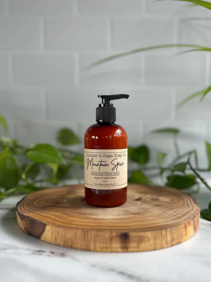 Mountain Spice - Tallow Lotion for wholesale by Juniper & Sage Soap Co. LLC