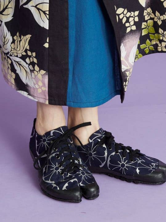 JIKA-TABI Shoes - GIN-HANABISHI for wholesale by Ametsuchi by Amina Collection