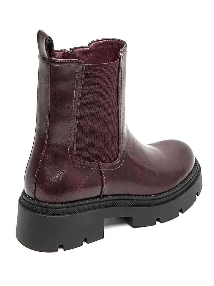 No Doubt Shoes - Wholesale Chelsea Boots - Women's - FAUX LEATHER CHELSEA BOOTS WITH CHUNKY OUTSOLE14